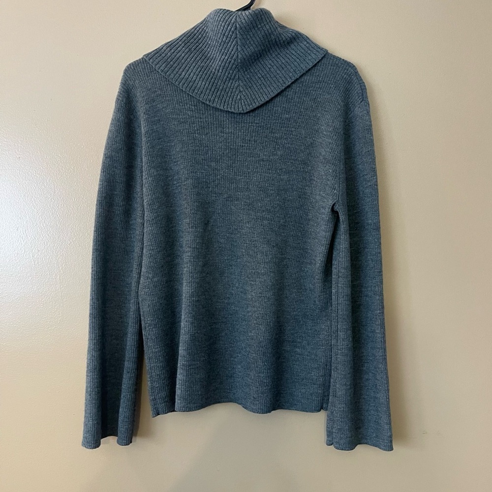 Mercer & Madison Gray Cowl Neck 100% Italian Merino Wool Sweater size Large - Picture 8 of 8